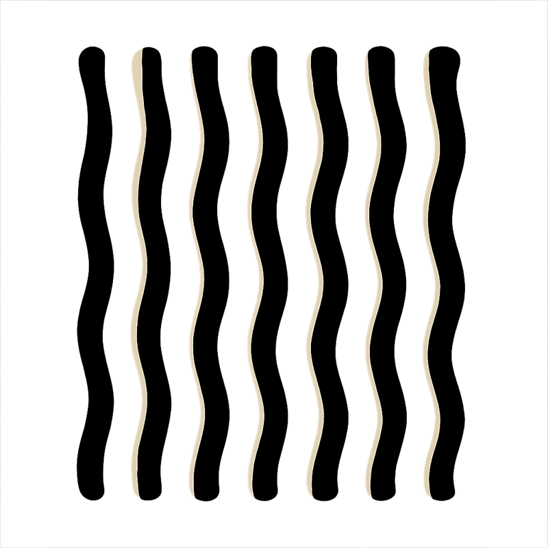 Wavy Vertical Stripe on Transparent Background