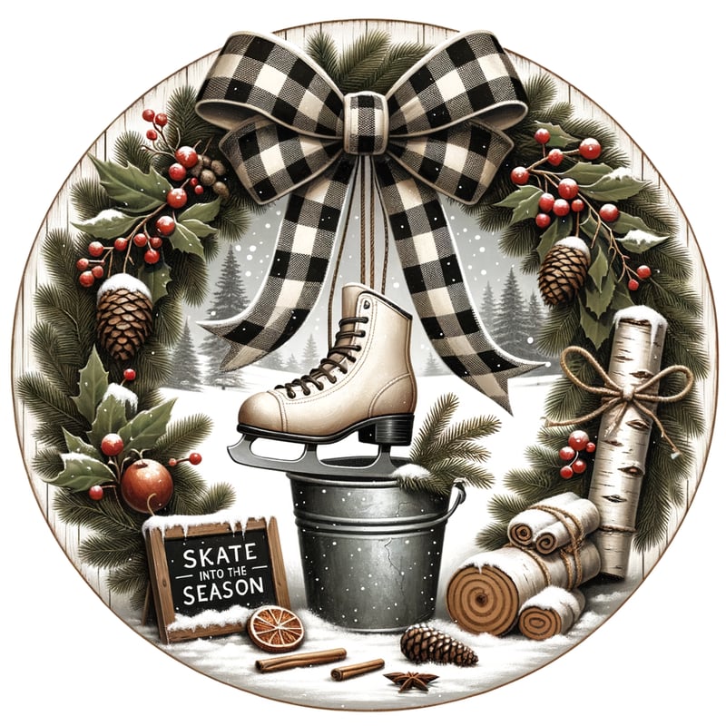 Cozy Christmas Porch Illustration