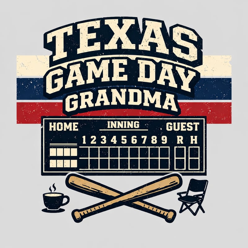 Texas Game Day Grandma T-Shirt Design