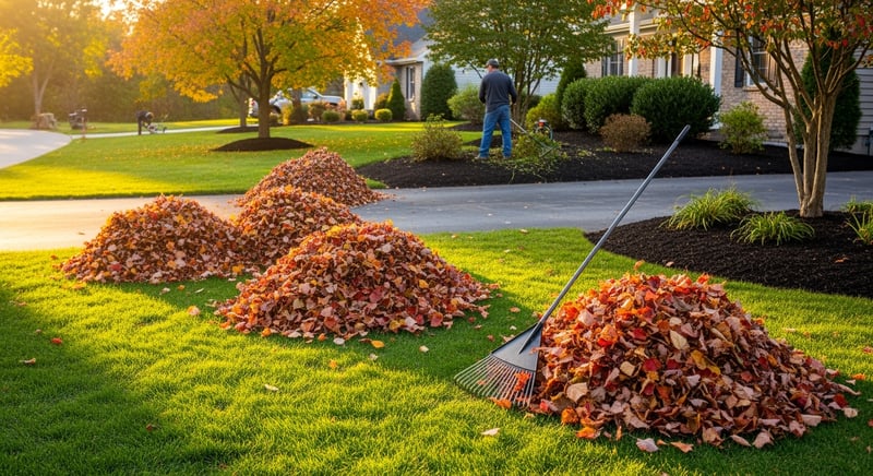 Autumn Suburban Yard Cleanup
