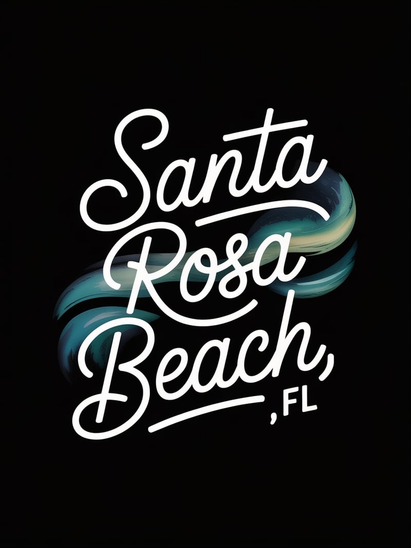 Santa Rosa Beach Monoline Script