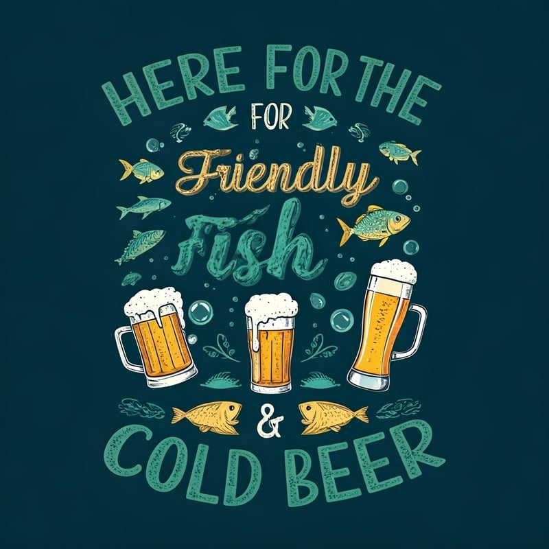 Friendly Fish & Cold Beer Typography
