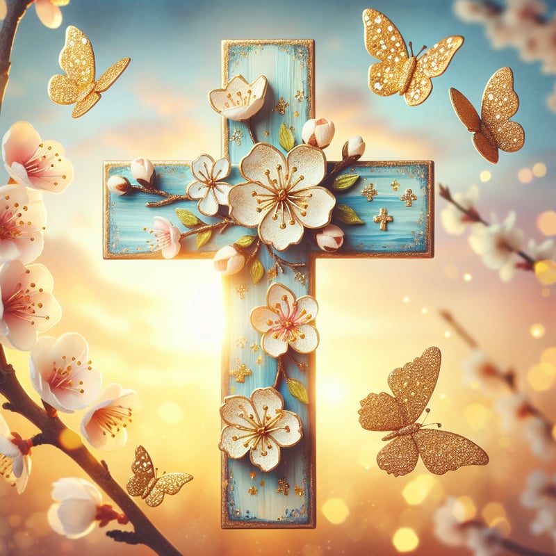 Hand-Drawn Christian Cross Artwork
