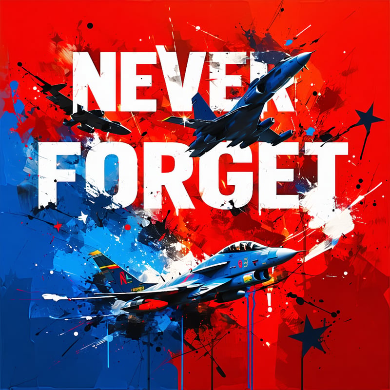 Vibrant Never Forget Digital Painting