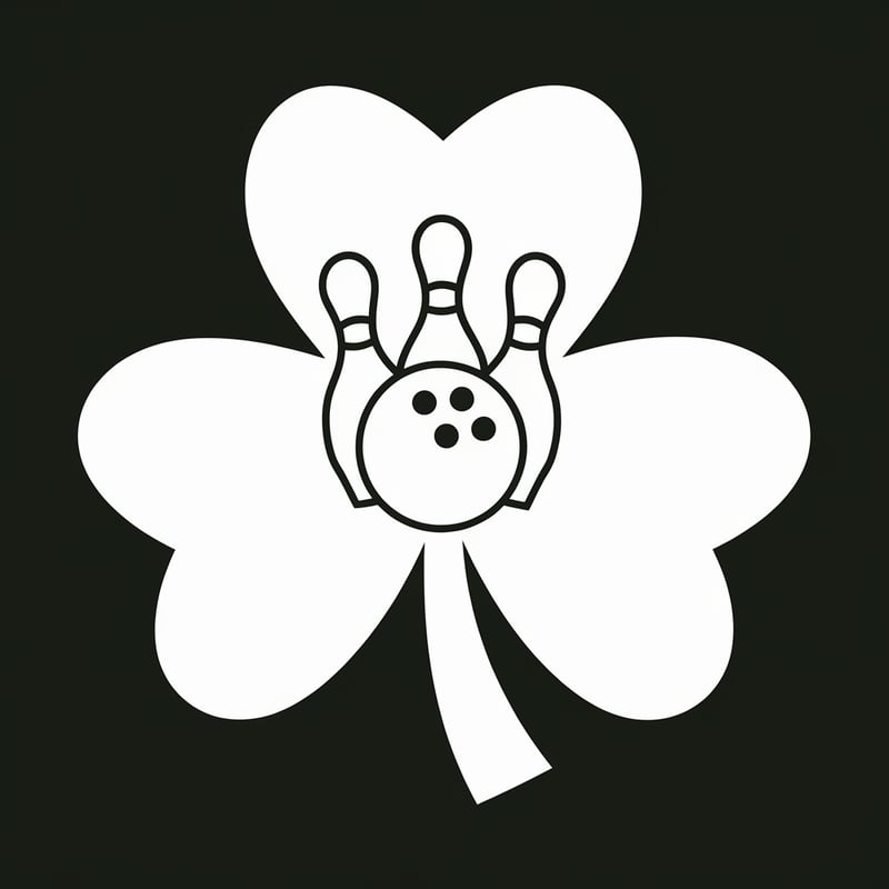 Bowling Ball Shamrock Clover Design