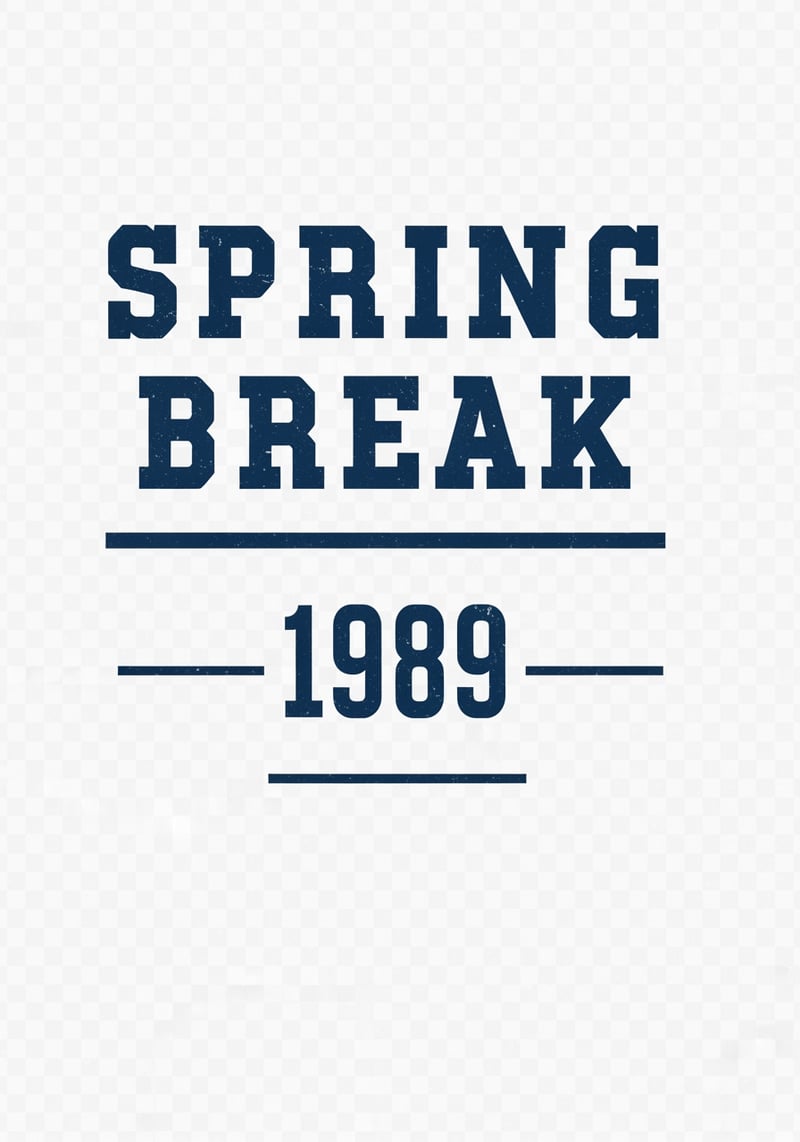 Retro 1989 Spring Break Artwork