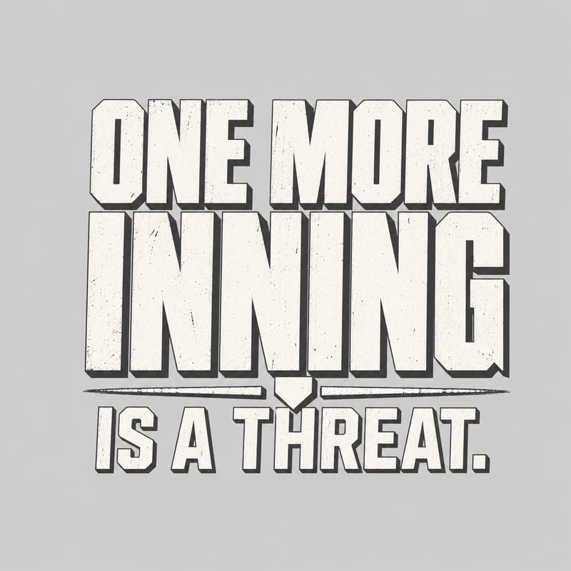 One More Inning Bold T-Shirt Design
