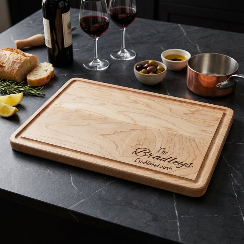 Engraved Cutting Board Luxury Scene