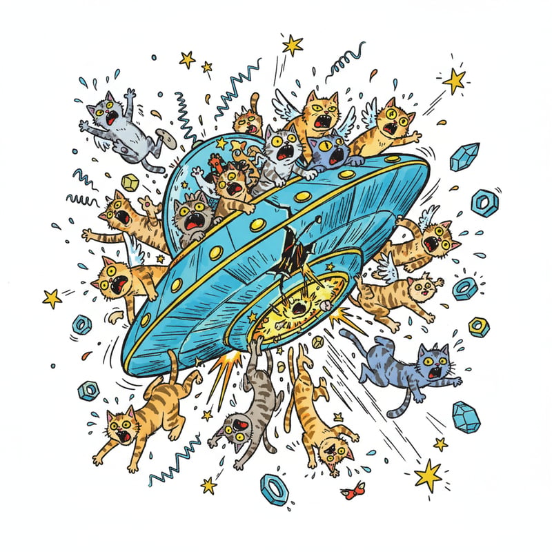 Chaotic Space Cats in Broken UFO