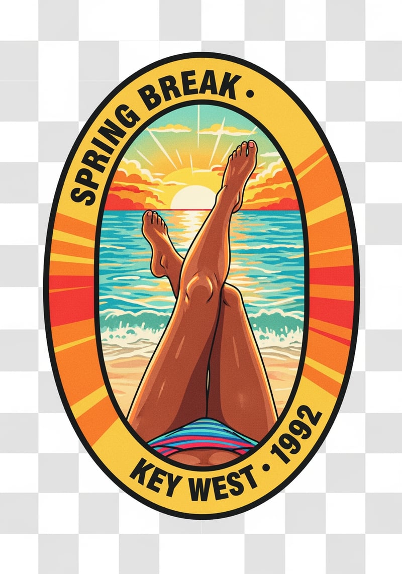 1992 Spring Break Key West Badge