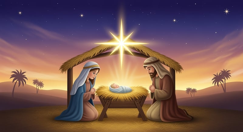 Nativity Scene Illustration