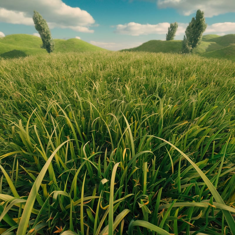Realistic Top View Grass Background
