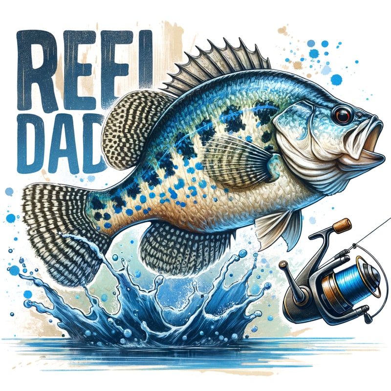 Lifelike Crappie Fish with Watercolor Splash