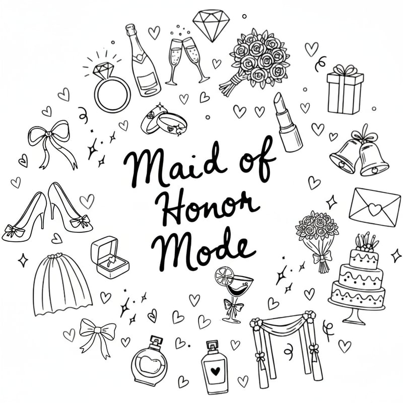Maid of Honor Doodle Design