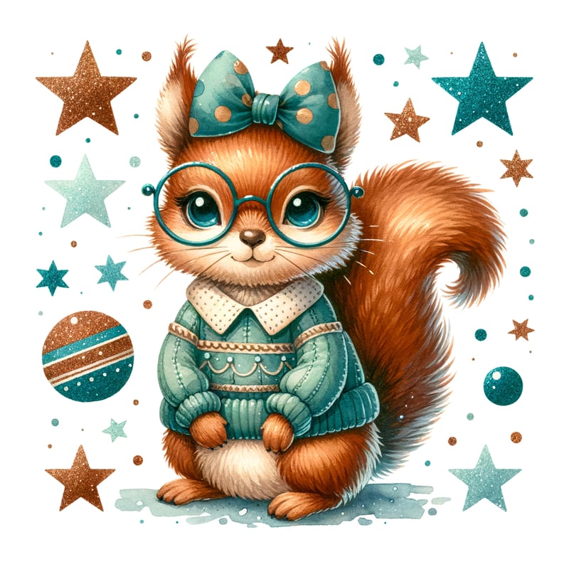 Cute Hand-Drawn Squirrel Illustration