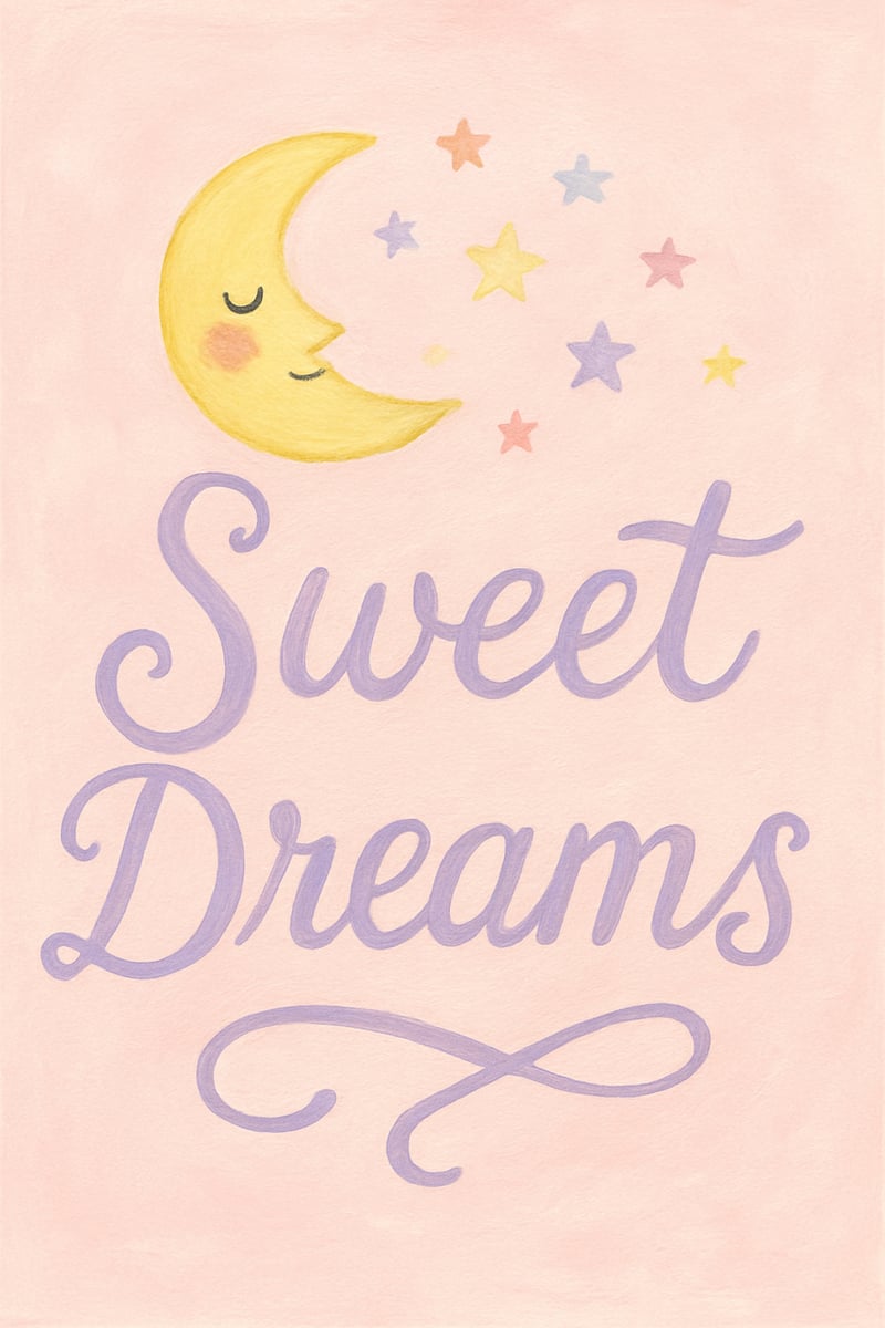 Sweet Dreams Pastel Illustration
