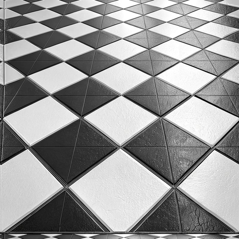 Seamless Black and White Checkerboard
