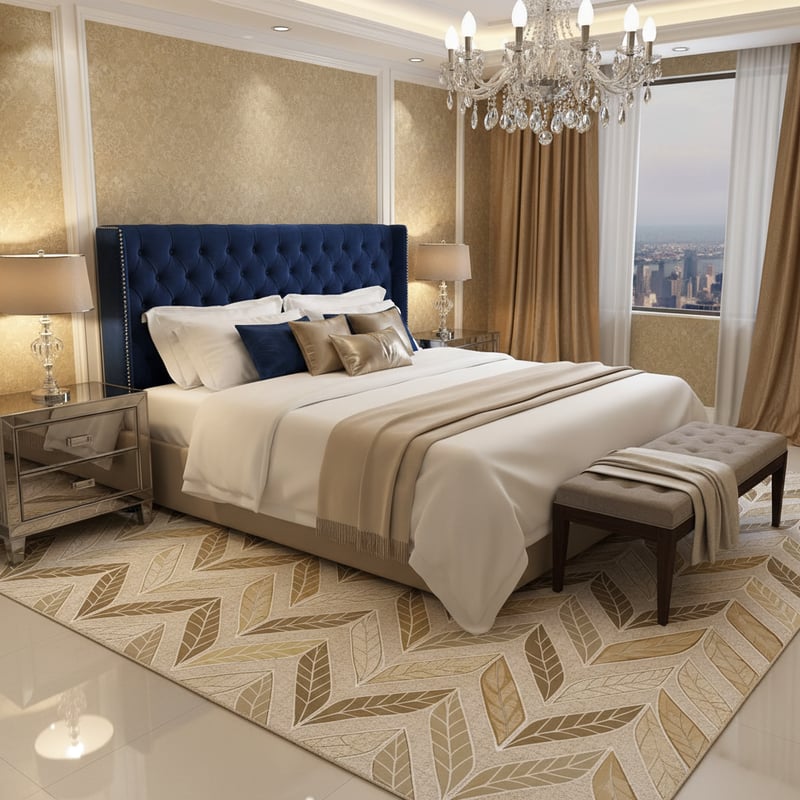 Luxury Adult Bedroom Rug Mockup