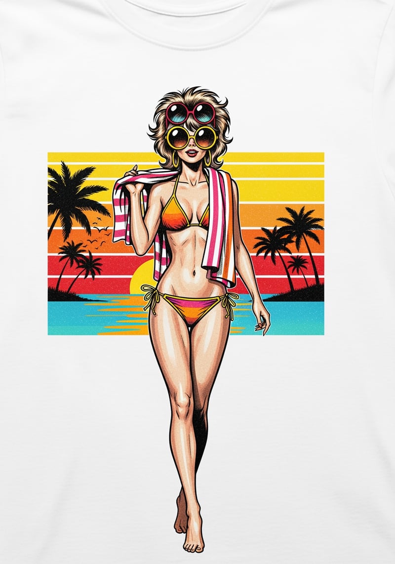 1970s Florida Pin-Up Spring Break T-Shirt
