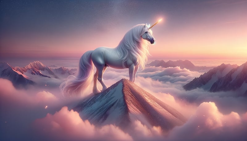 Regal Unicorn at Sunrise