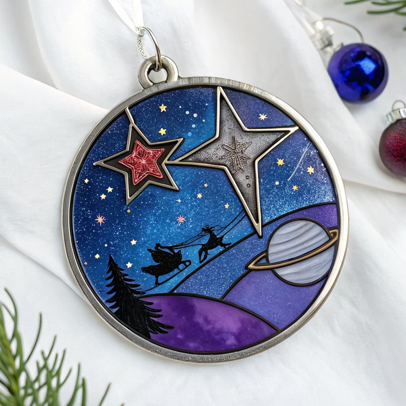 Stained Glass Christmas Ornament