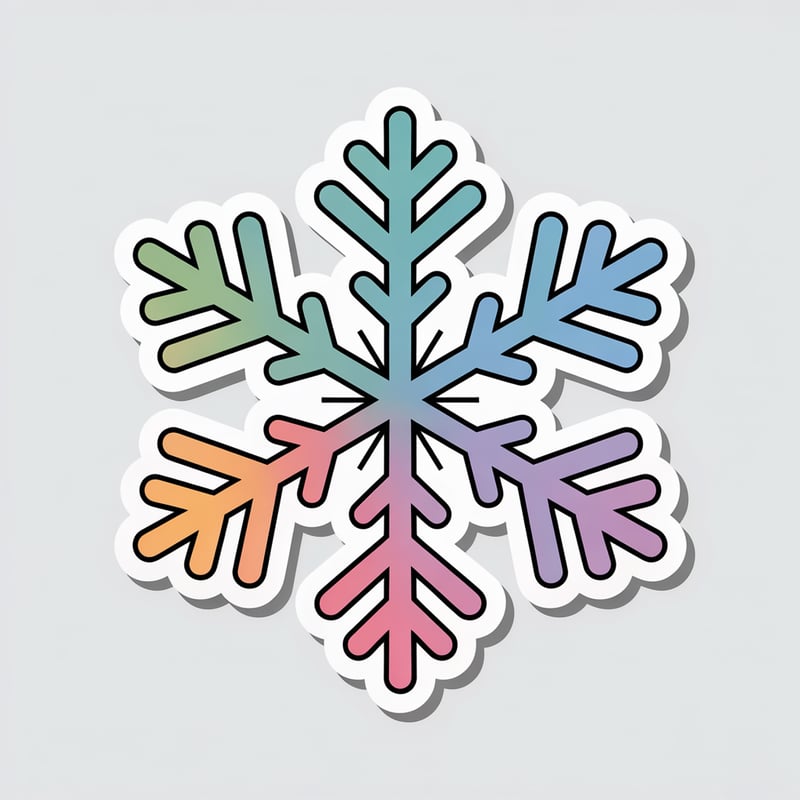 Cute Kawaii Snowflake Sticker