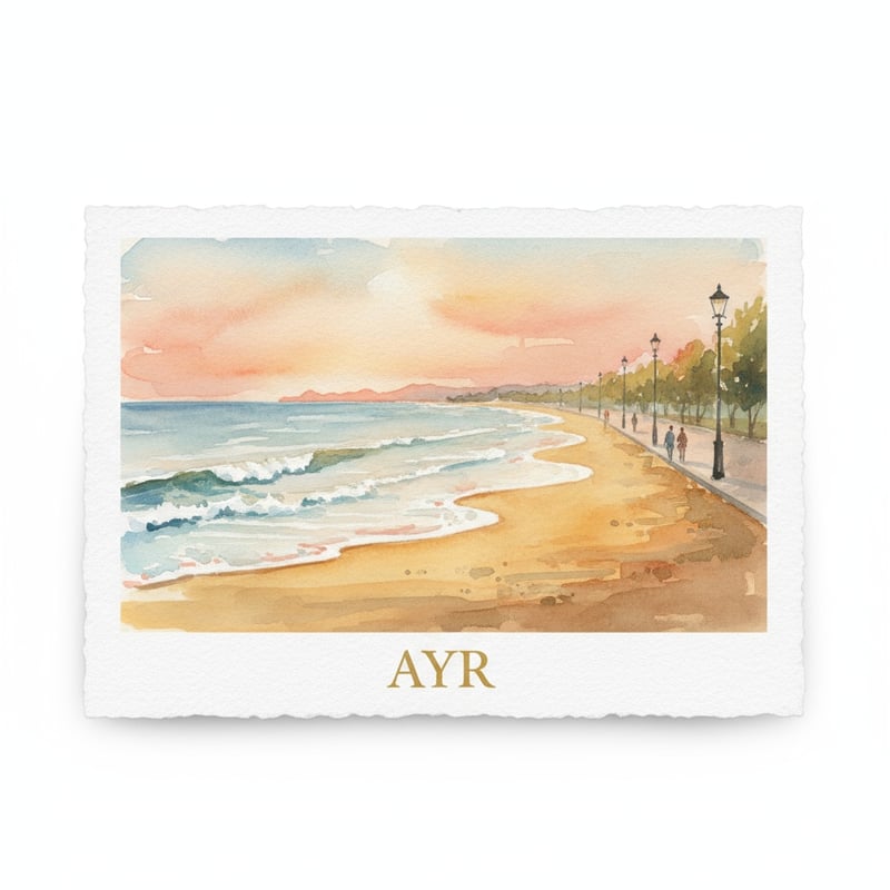 Ayr Seaside Watercolor Painting