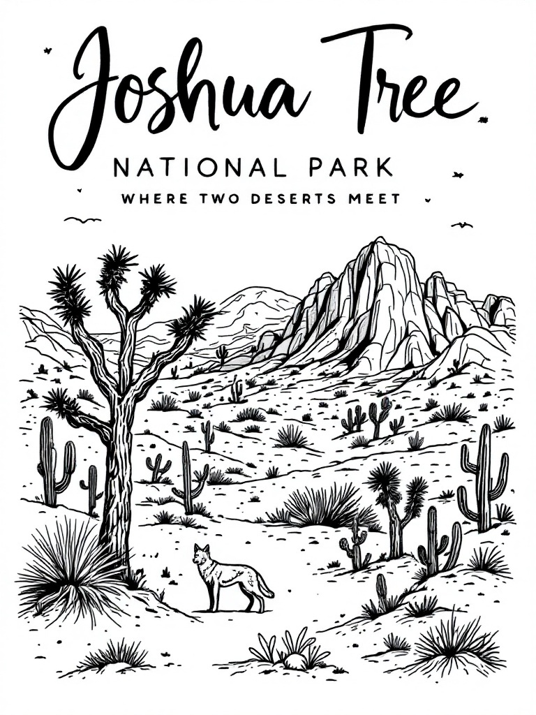 Joshua Tree National Park T-Shirt Design