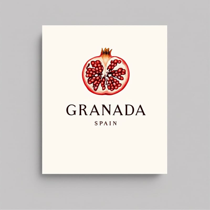 Minimalist Pomegranate Graphic Design