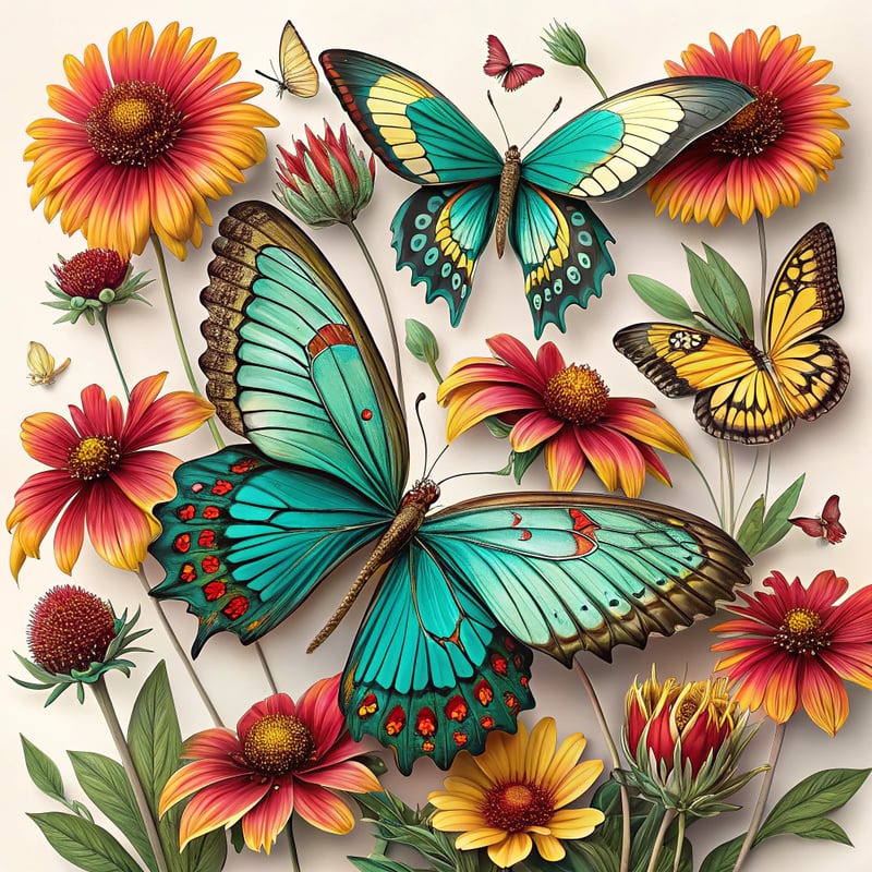 3D Queen Alexandra’s Birdwing Butterflies