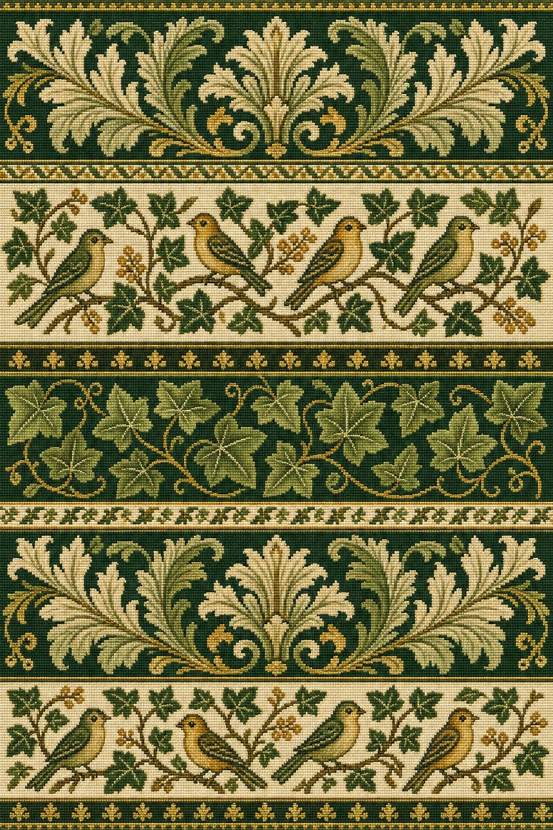 Woven Striped Tapestry Design