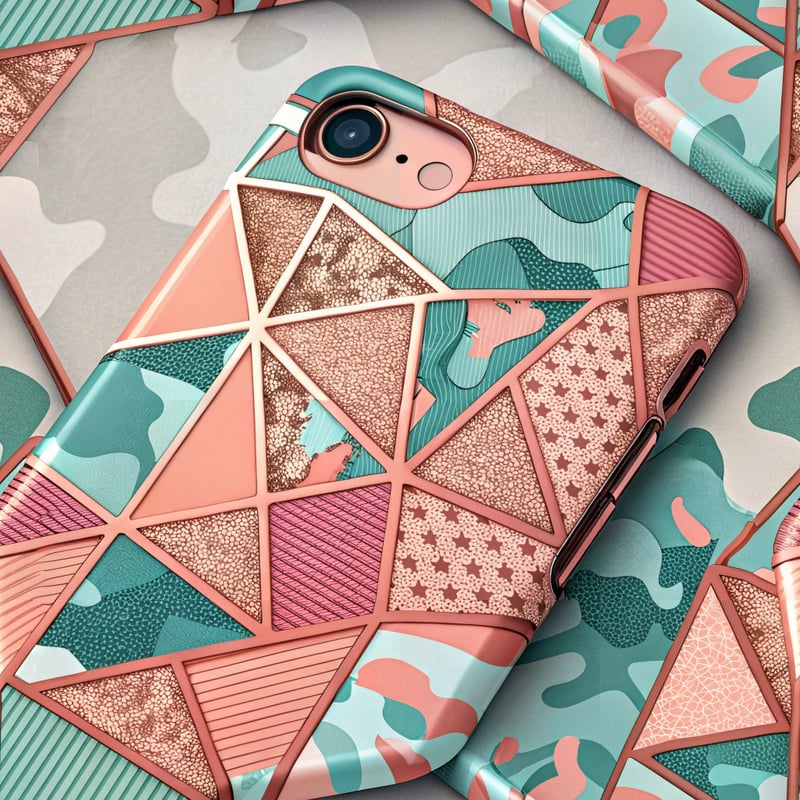 Neon Camo Abstract Design