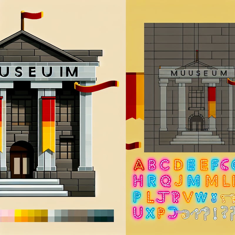 LEGO-Style Museum Facade Clipart