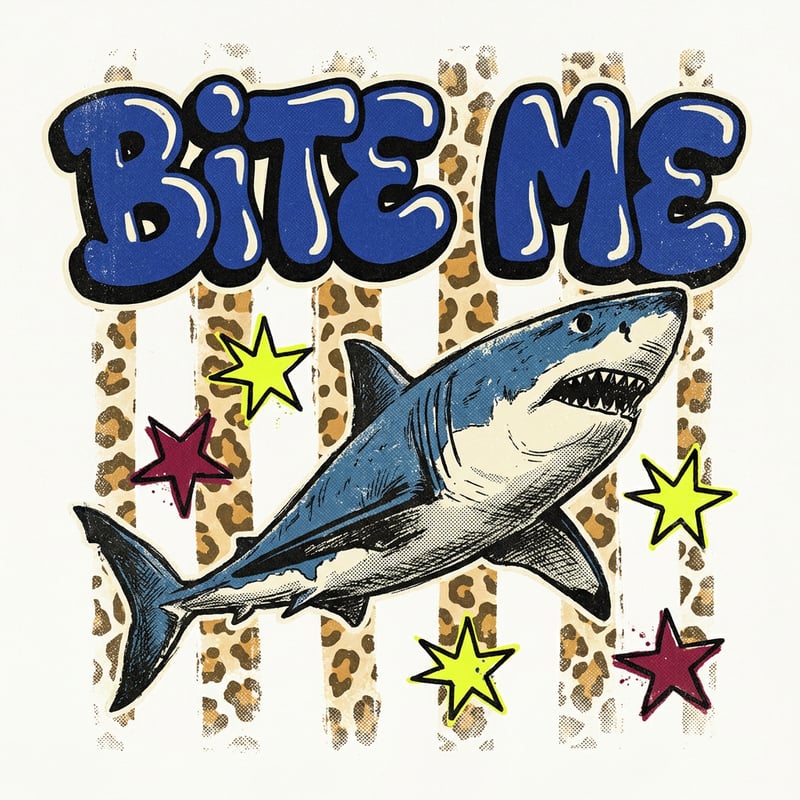 Bite Me Shark Punk Graphic Tee