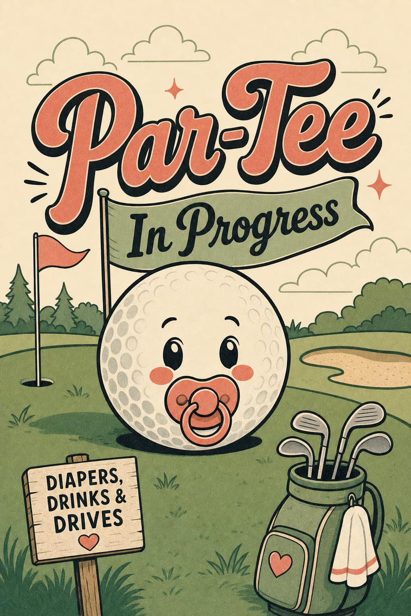 Cute Cartoon Golf Course Illustration
