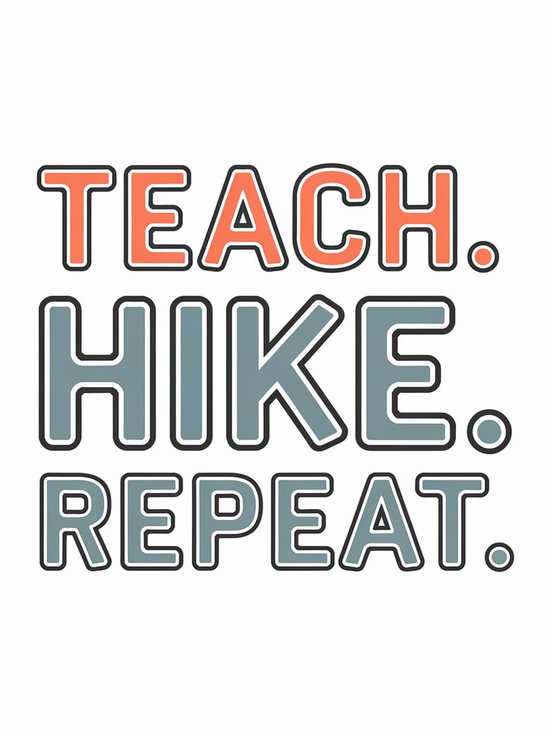 Teach Hike Repeat Vector Design