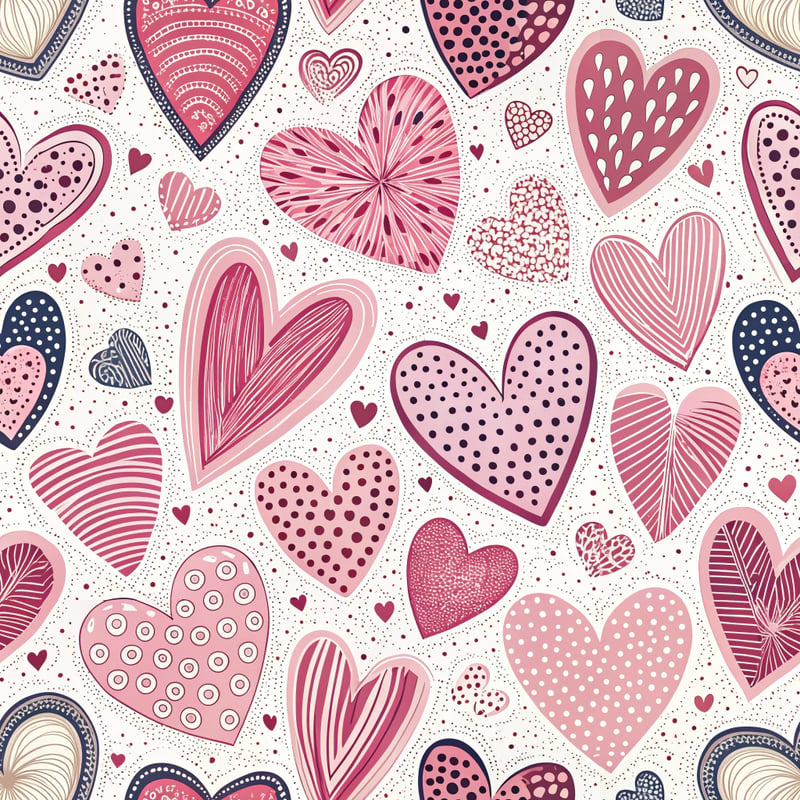 Bright Candy Pink Hearts Graphic