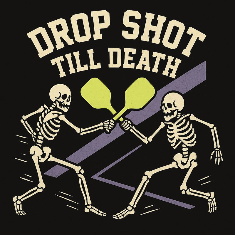 Drop Shot Skeleton T-Shirt Design