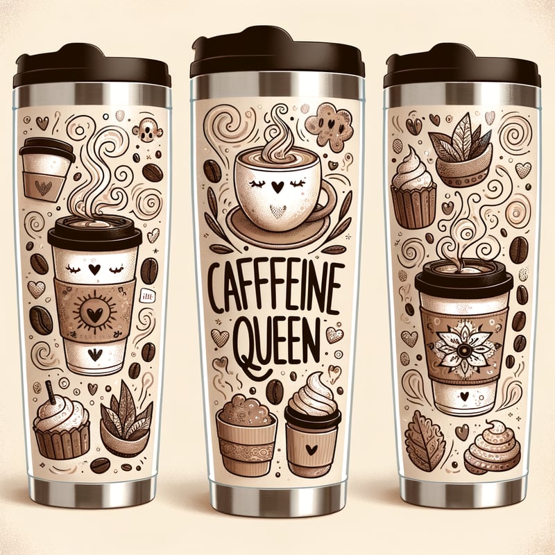 Coffee-Themed Tumbler Wrap Design