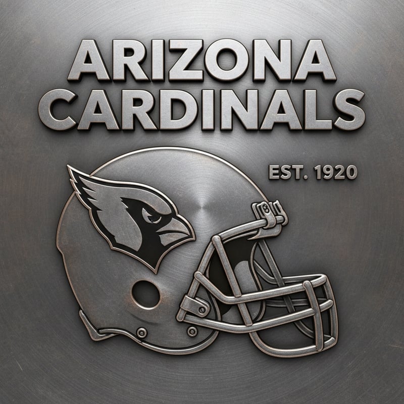 Embossed Metallic Arizona Cardinals Design