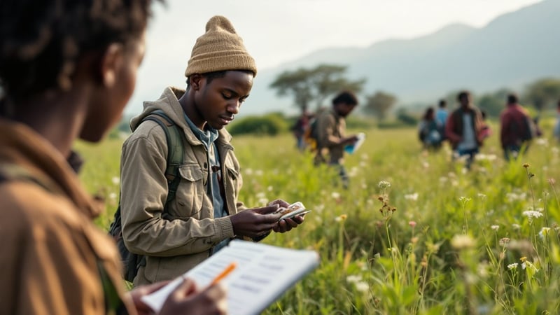 Ethiopian Teen Fieldwork in Environmental Science