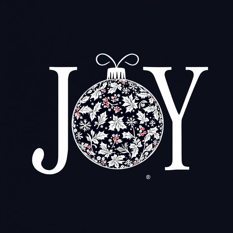Bold Typographic Christmas JOY Design