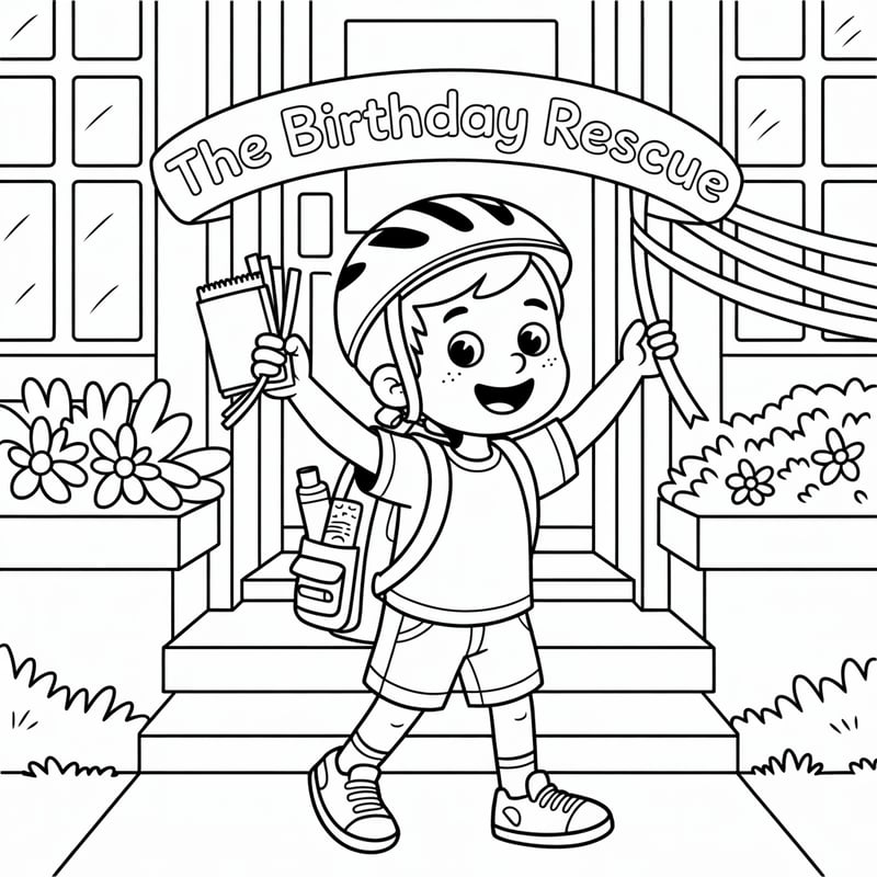 Noah's Birthday Rescue Coloring Page