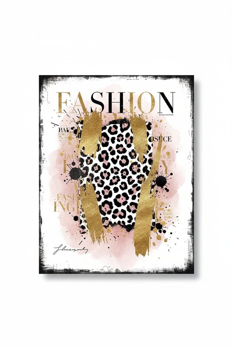Vintage Leopard Pattern Wall Art
