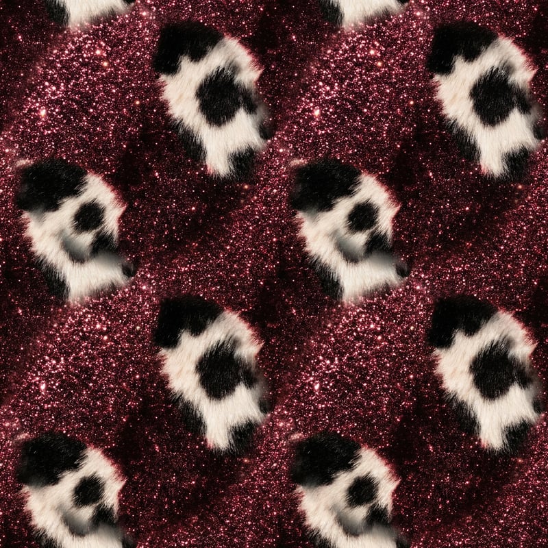 Pink Glitter Cow Fur Pattern