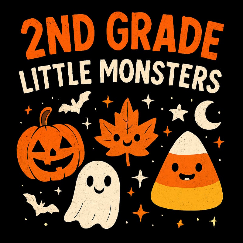2nd Grade Little Monsters Halloween Graphic