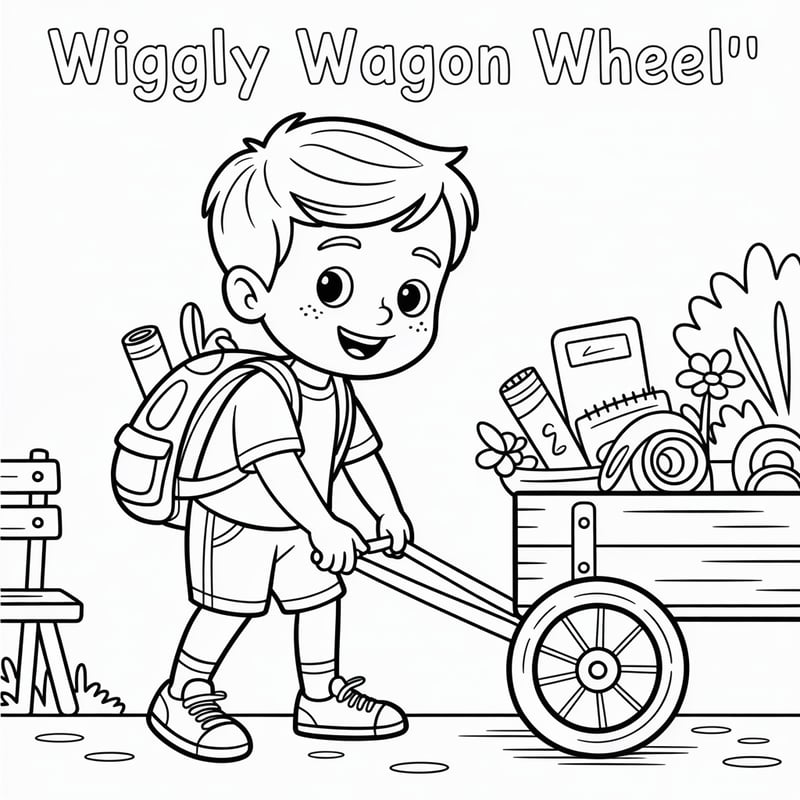 Noah Helping at the Park Coloring Page