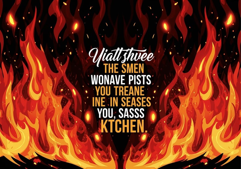 Stylized Fire Background with Bold Design