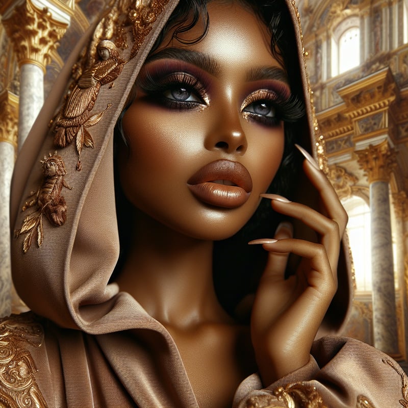 Ethiopian Woman in Baroque Fantasy Style
