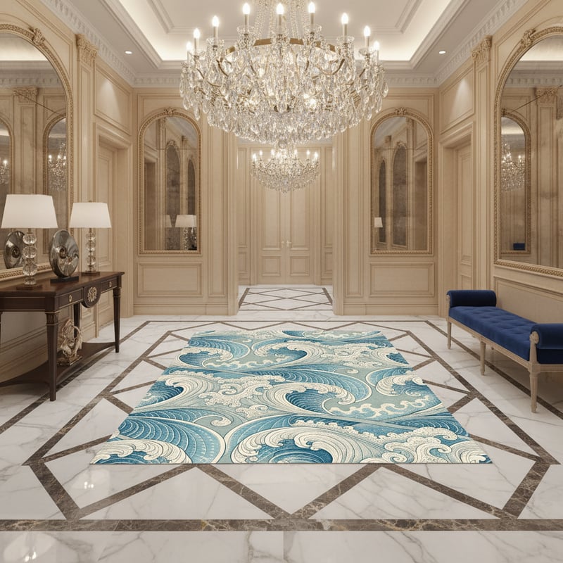 Luxury Entryway with Rectangle Rug